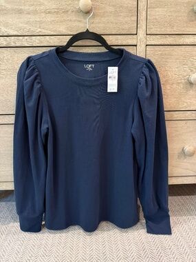 Loft Navy Long Sleeve Shirt